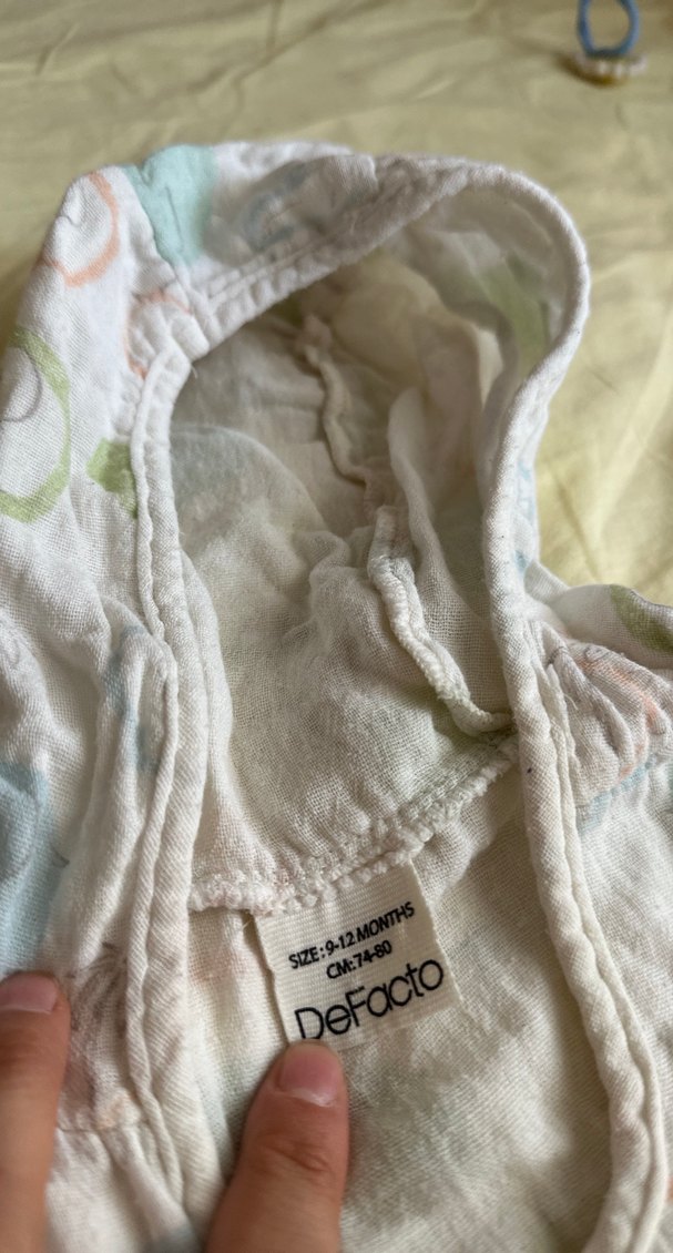 Kızlar için Kapüşonlu Bohem Keten Panço - Görsel 2