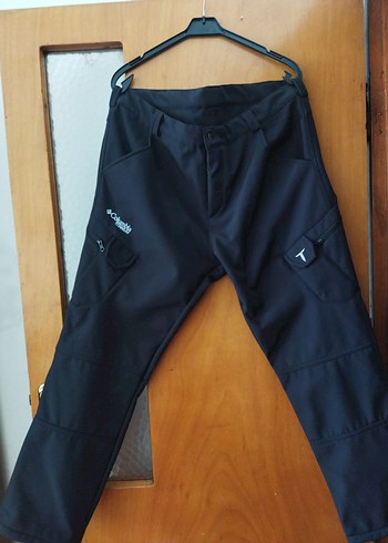 Columbia Siyah Fermuarlı Rahat Biker Pantolon - Görsel 4