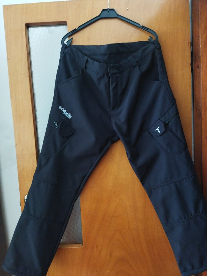 Columbia Siyah Fermuarlı Rahat Biker Pantolon - Görsel 4