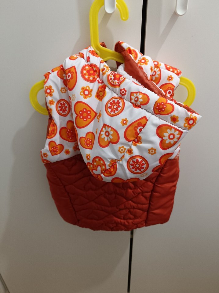 Kız Çocuk Renkli Fermuarlı Yelek - Görsel 2