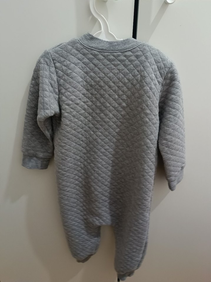 Gri Erkek Bebek Triko Tulum - Görsel 2