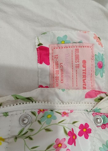 Çiçek Desenli Pastel Bebek yelek - Görsel 2