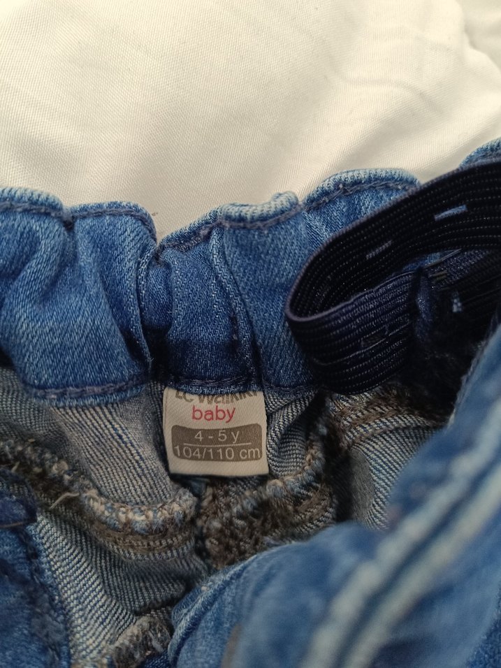 Renkli Nakışlı Düğmeli Kız Kot Pantolon - Görsel 3