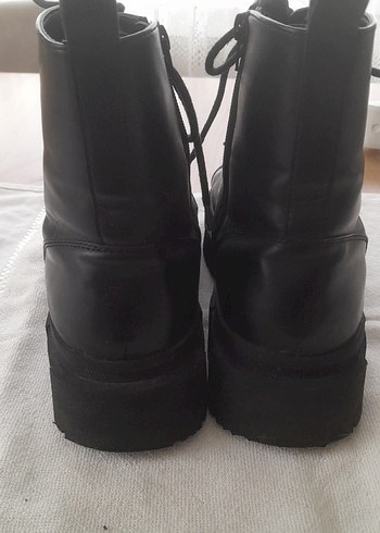 Siyah Deri Goth Stiletto Topuklu Botlar - Görsel 4