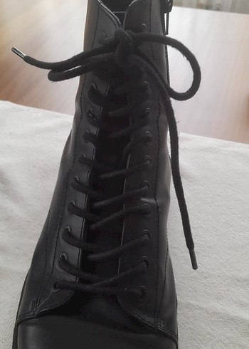 Siyah Deri Goth Stiletto Topuklu Botlar - Görsel 8