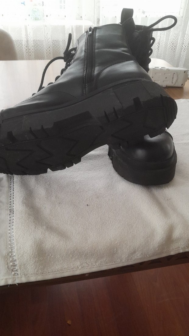 Siyah Deri Goth Stiletto Topuklu Botlar - Görsel 2