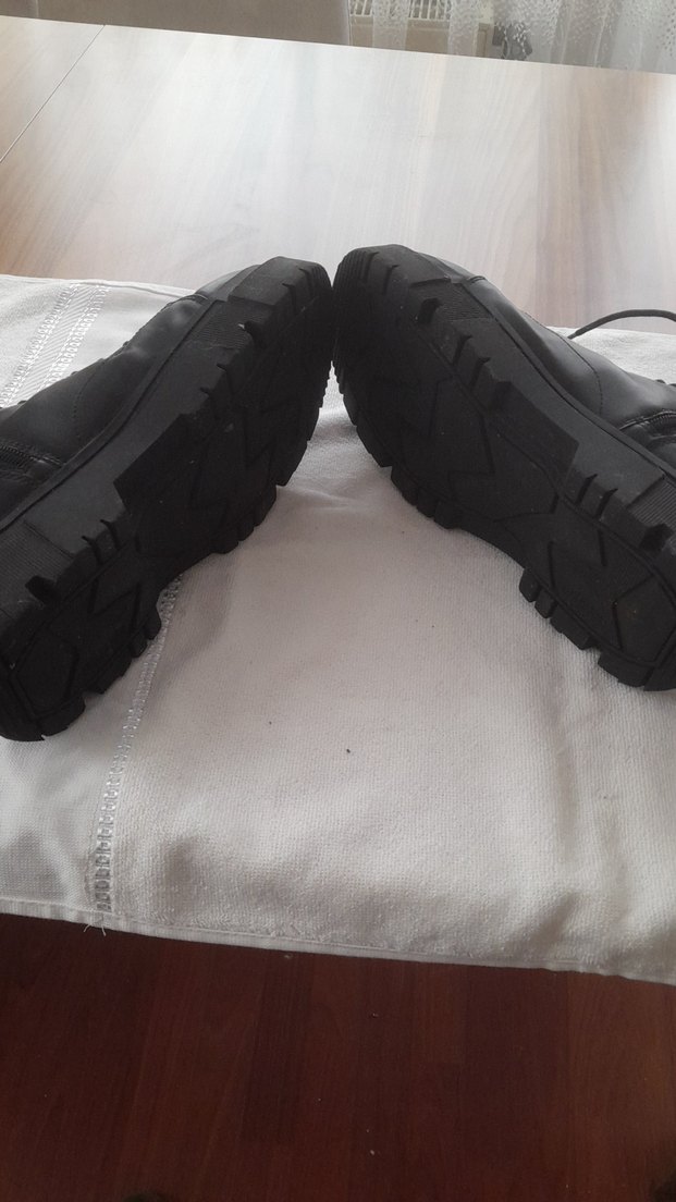 Siyah Deri Goth Stiletto Topuklu Botlar - Görsel 5