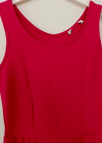 Pembe Midi Kolsuz bisiklet Yaka Kadın Elbise - Görsel 2