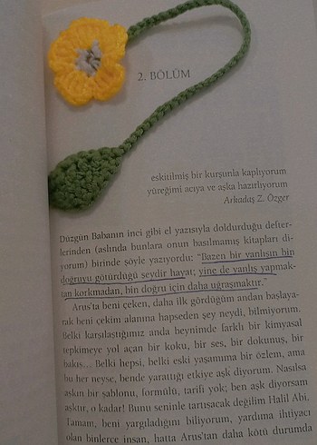 Diğer Sarı çiçekli kitap ayracı