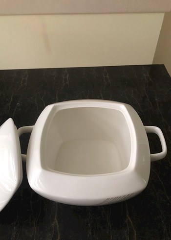 Beyaz Kapaklı Seramik Güveç Tenceresi - Görsel 8