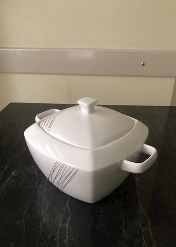 Beyaz Kapaklı Seramik Güveç Tenceresi - Görsel 3