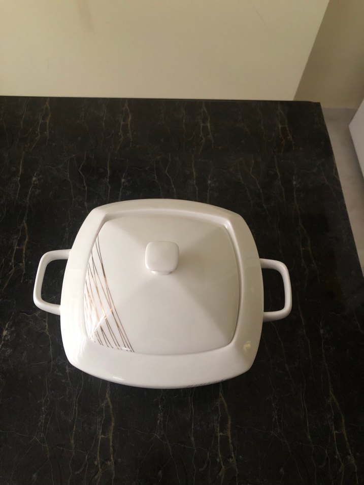 Beyaz Kapaklı Seramik Güveç Tenceresi - Görsel 4