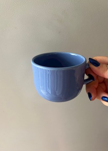 Pastel Mavi Seramik Kupa