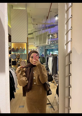 Kadın Camel Triko Elbise