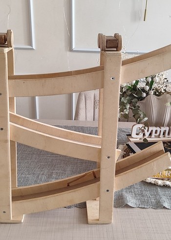 Ikea Bej Ahşap Oyuncak Yarış Pisti