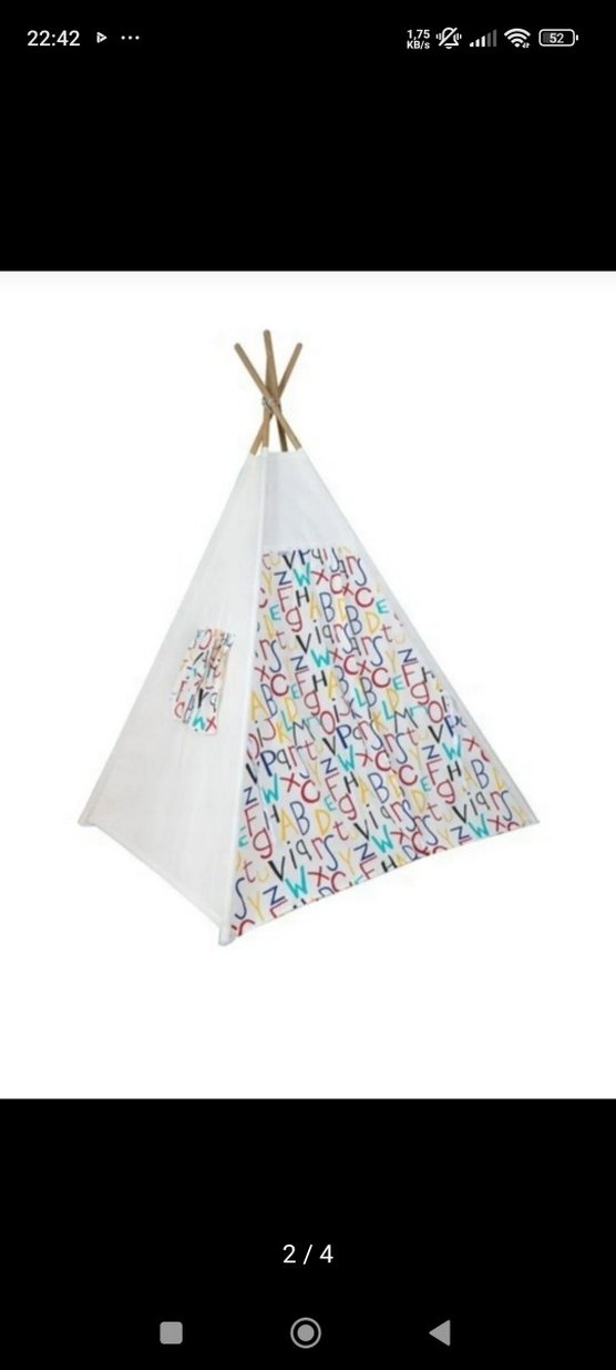 Çocuklar için Renkli Harf Desenli Oyun Çadırı - Görsel 2