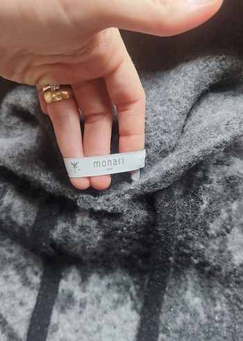 Gri Kapüşonlu Bağcıklı çocuk Kazak - Görsel 5