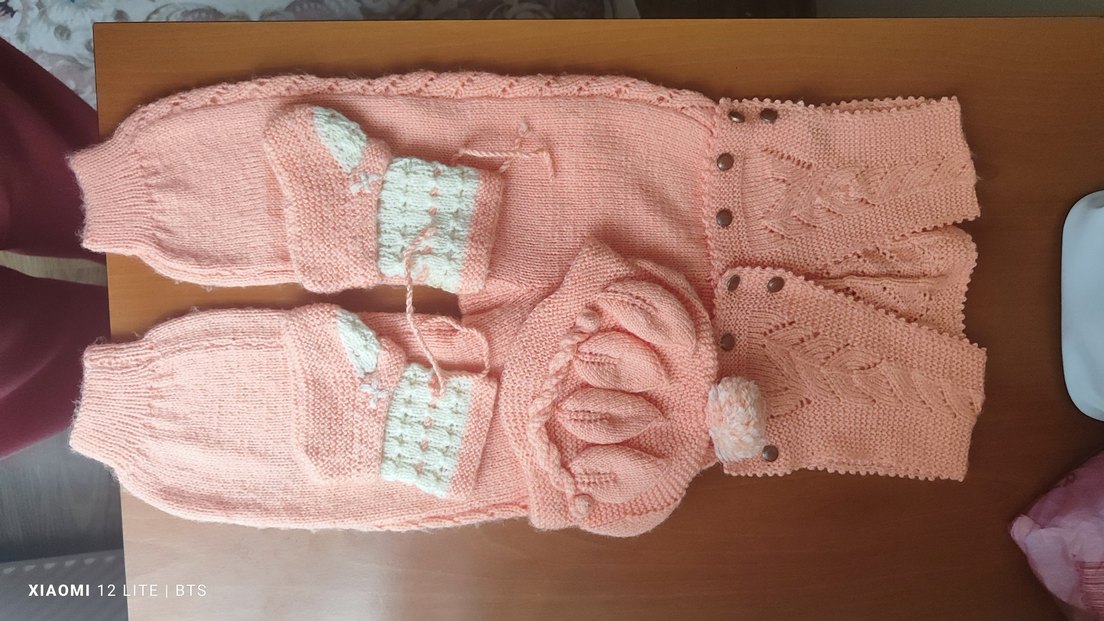 Nakışlı Pembe Kız bebek tulum takım - Görsel 3