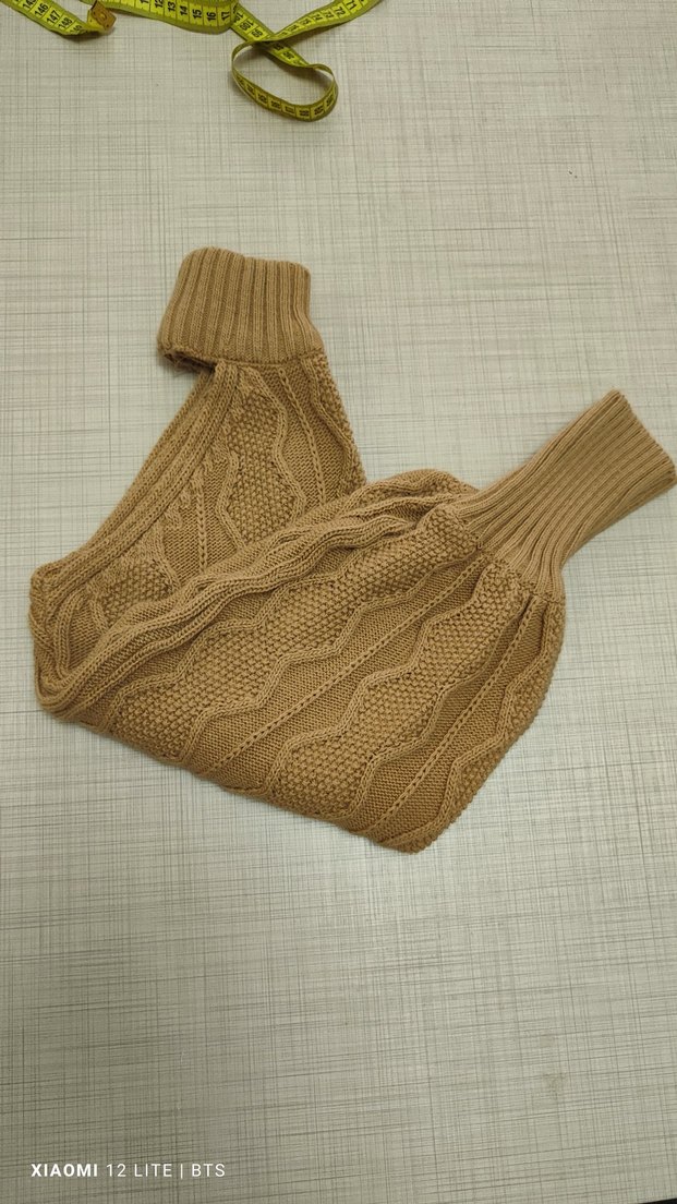 Kadın Camel renk Balıkçı Yaka Kısa Triko Kazak - Görsel 5