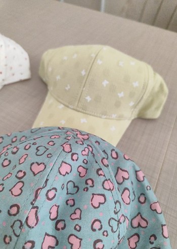 Çocuklar için Çok Renkli Düğmeli Pamuklu Şapka - Görsel 7