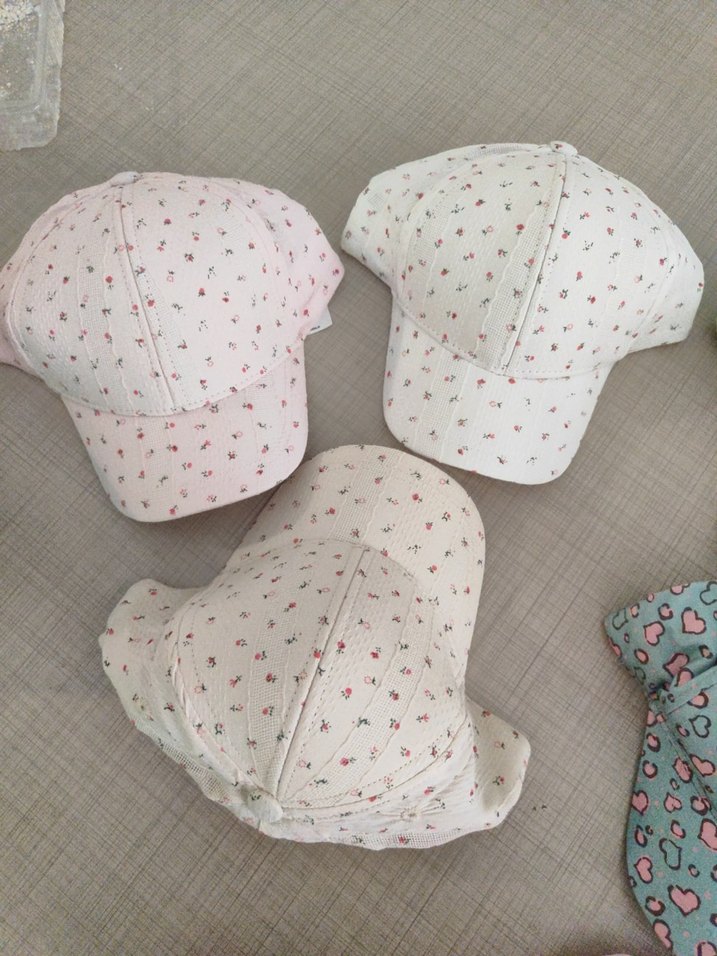 Çocuklar için Çok Renkli Düğmeli Pamuklu Şapka - Görsel 4