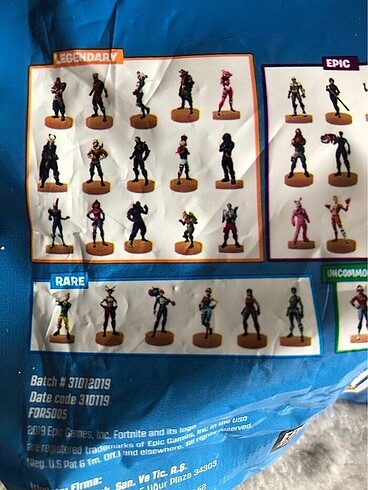 Beden Renk Fortnite Figür Oyuncak-SIFIR PAKET