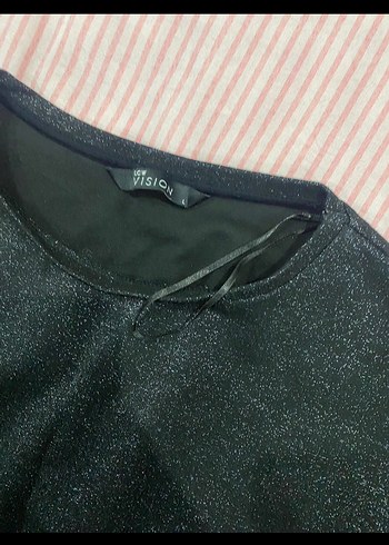 Kadın Gri Payetli Uzun Kollu Sweatshirt - Görsel 3