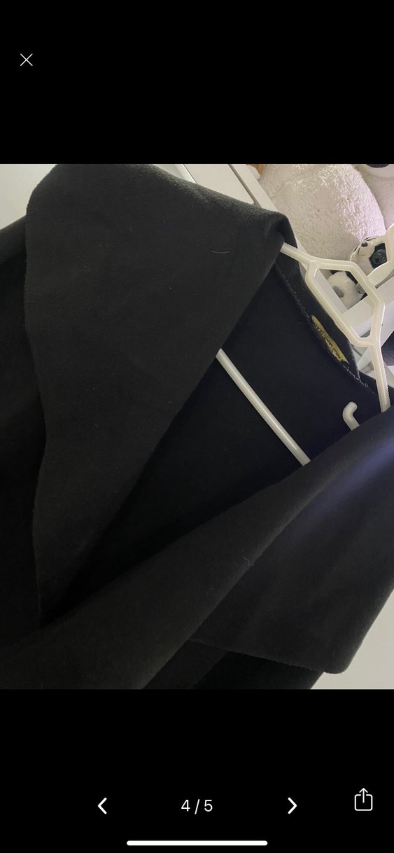 Siyah Kuşaklı Kadın Kaban - Görsel 4