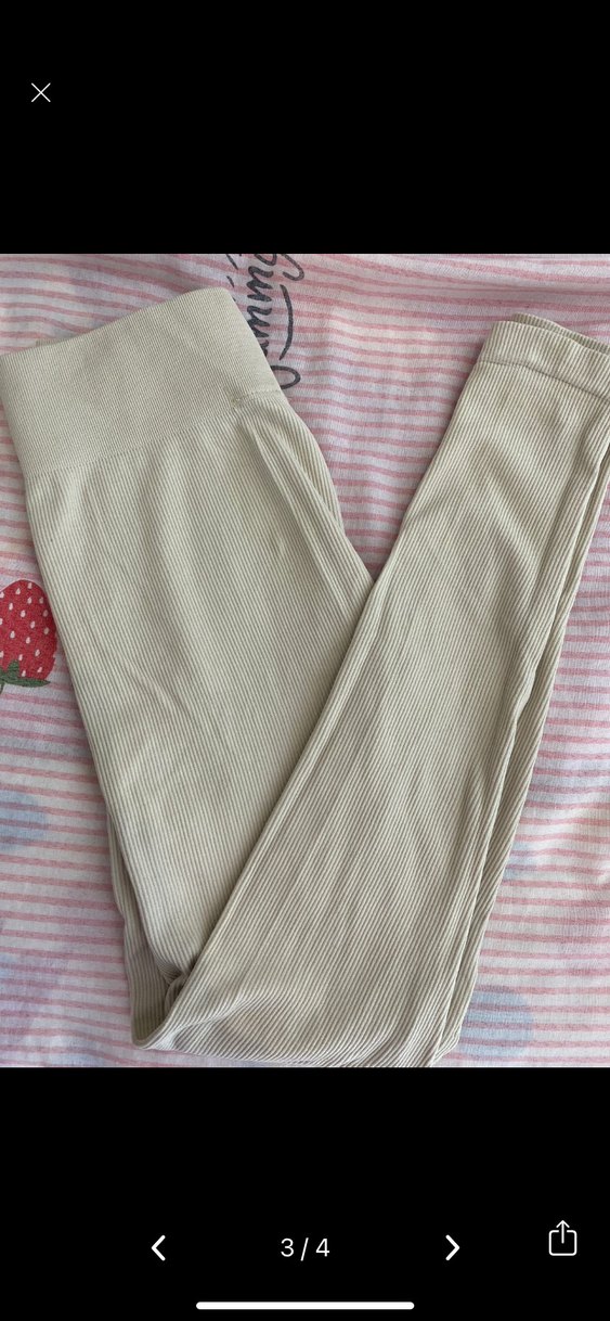 Bej Midi Kadın Spor Tayt - Görsel 2