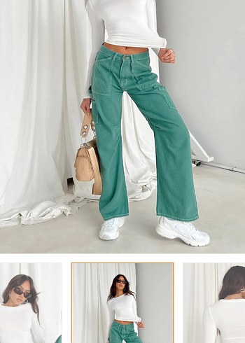 Beyaz - Siyah Uzun Kollu Kadın Bluz - Görsel 2