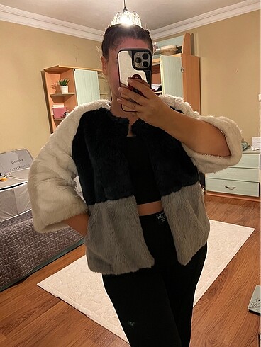 Guess peluş kürk guess kürk - Görsel 4