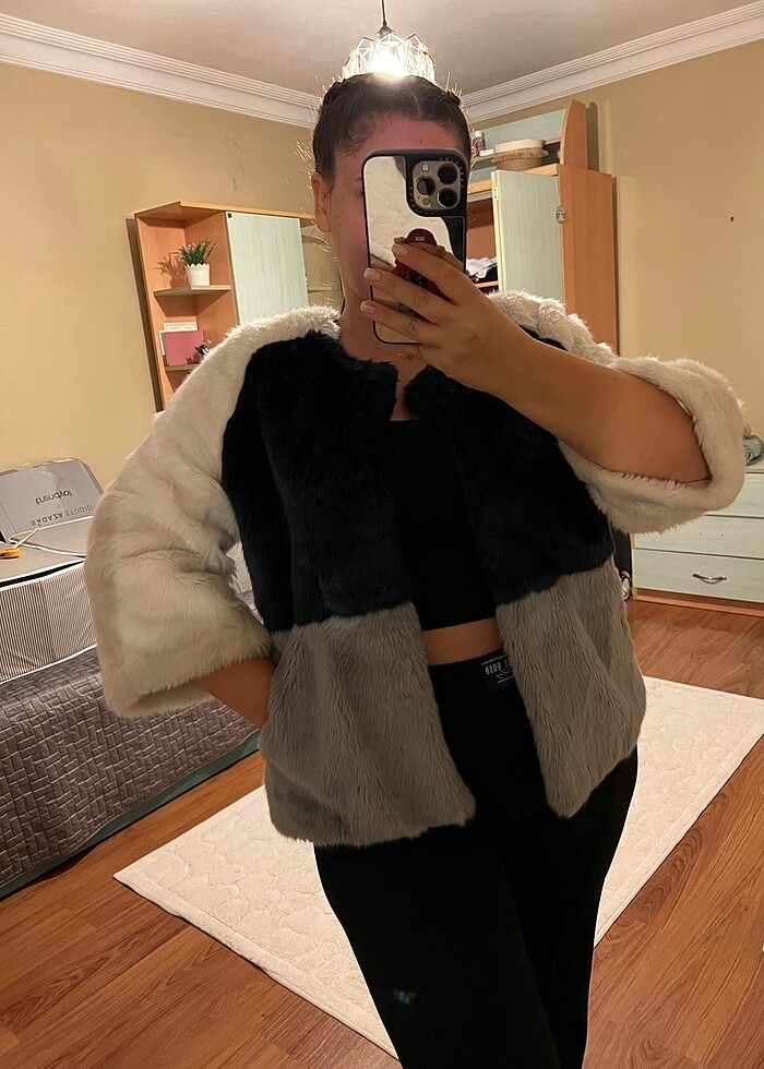 Guess peluş kürk guess kürk - Görsel 4