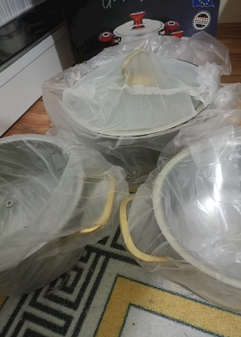 Beden beyaz Renk 6 parça 3lüTencere Seti