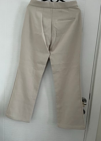 Bej Midi Kadın Kumaş Pantolon - Görsel 3