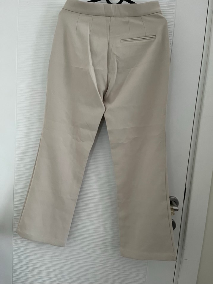 Bej Midi Kadın Kumaş Pantolon - Görsel 3