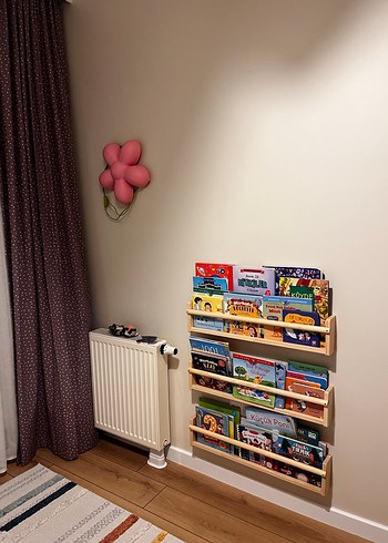 Lila desenli çocuk odası fon perde 2 kanat - Görsel 2