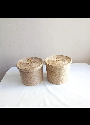  Beden 2 ADET 20 x 22 cm dekoratif hasır sepet 
