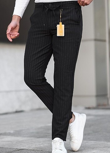 Yazlık çizgili model erkek pantolon
