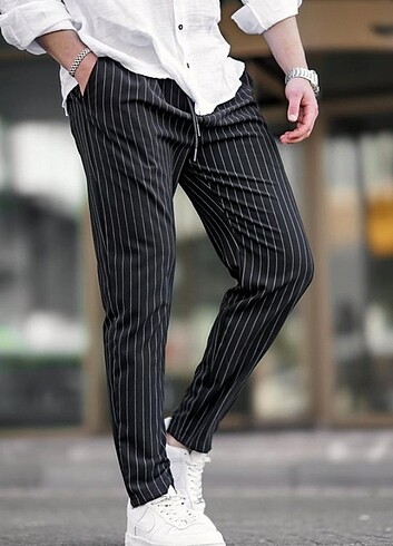 Yazlık çizgili model erkek pantolon