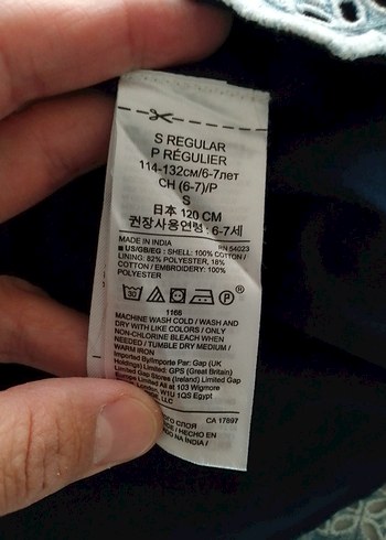 6 Yaş Beden mavi Renk Nakışlı Fırfırlı Kız Çocuk Denim Etek