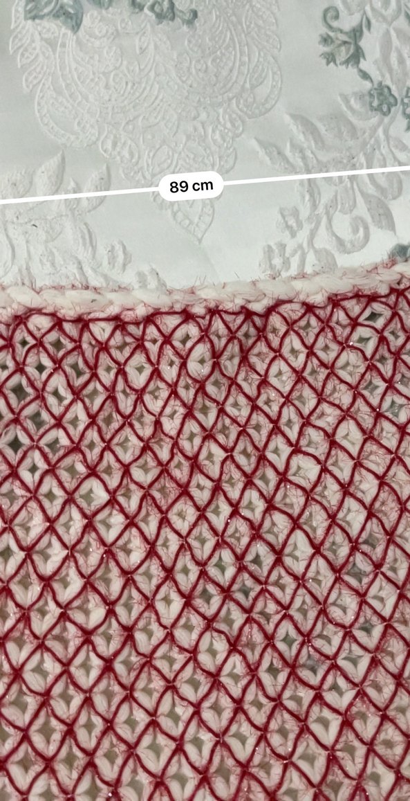 Kırmızı Bohem Fırfırlı Kadın Şal - Görsel 4