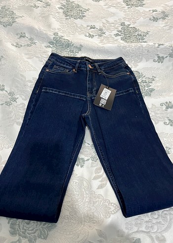 Kadın Lacivert Midi Kot Pantolon - Görsel 3