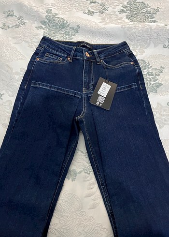 Kadın Lacivert Midi Kot Pantolon - Görsel 2