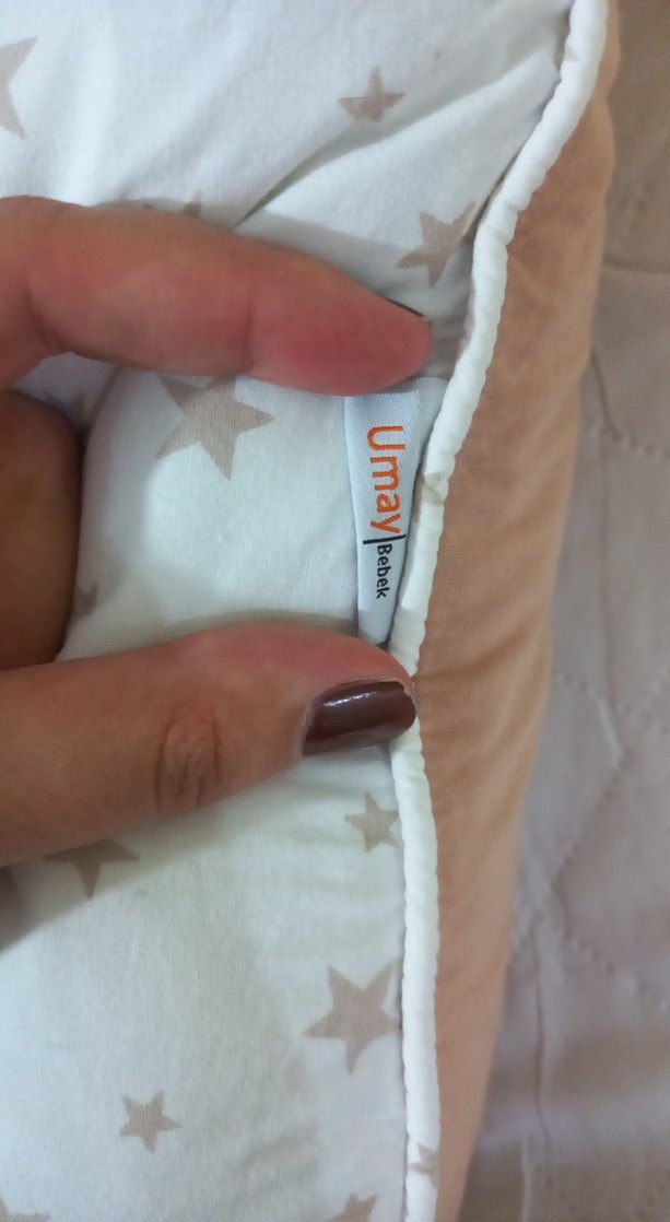 Bebek Emzirme Yastığı Beyaz Yıldız Desenli - Görsel 4