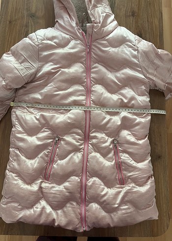 Kız Çocuk Pembe Kürklü Mont - Görsel 2