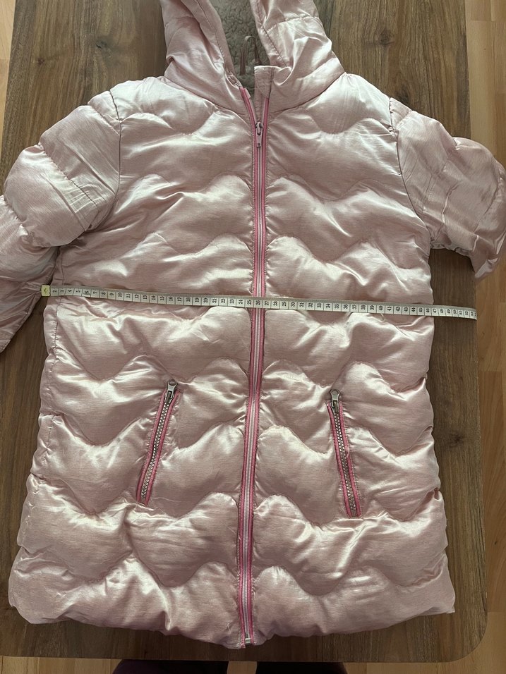 Kız Çocuk Pembe Kürklü Mont - Görsel 2