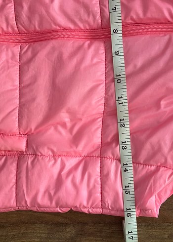 Kız Çocuk Pembe Kapüşonlu Fermuarlı Yelek - Görsel 8