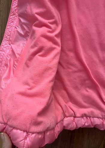 Kız Çocuk Pembe Kapüşonlu Fermuarlı Yelek - Görsel 6