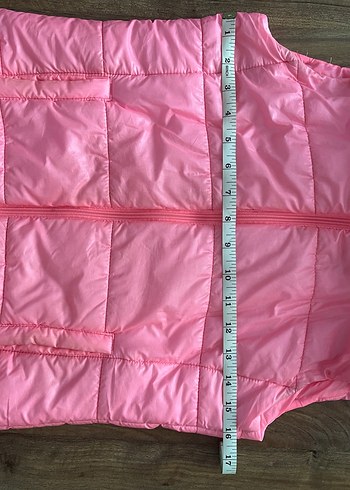 Kız Çocuk Pembe Kapüşonlu Fermuarlı Yelek - Görsel 7