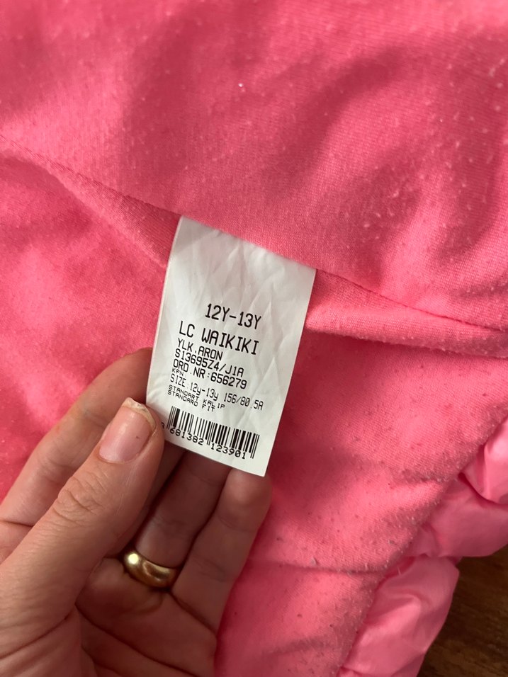 Kız Çocuk Pembe Kapüşonlu Fermuarlı Yelek - Görsel 5